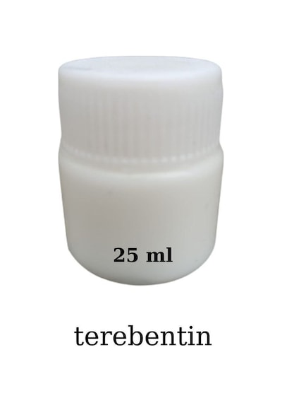 Yağlı Boya Terebentini, Trebentin 25 Ml, Fırça Temizleme Sıvısı, Terebent, Tirebent, Tirebentin Çok Renkli