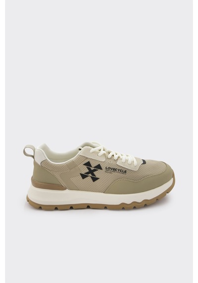 Derinet Bağcıklı Erkek Sneaker Haki Haki