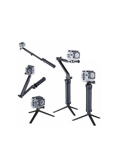 Aksiyon Kamera 3 Yollu Katlanır Monopod Stand Selfie Çubuğu Gp238