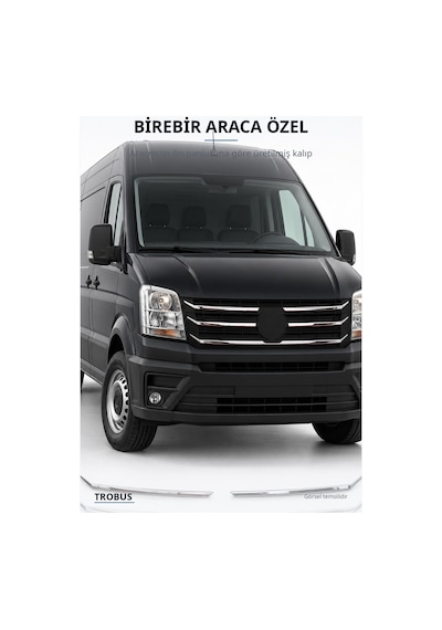 Volkswagen Crafter 2012-2017 Uyumlu Krom Ön Panjur Çıtası 5 Parça Paslanmaz Çelik