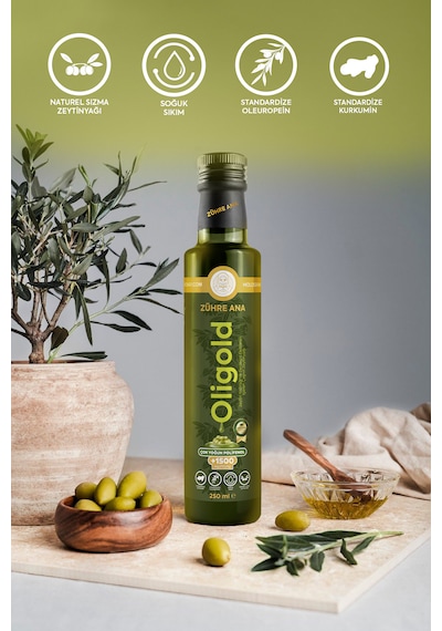 Oligold Soğuk Sıkım 1500 Ultra Yüksek Polifenollü Naturel Sızma Zeytinyağı 250 Ml