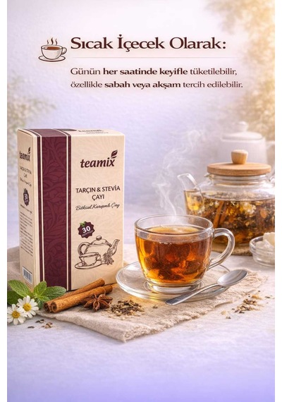 Tarçın Stevia Çayı 60 Gr 30 Süzen Poset