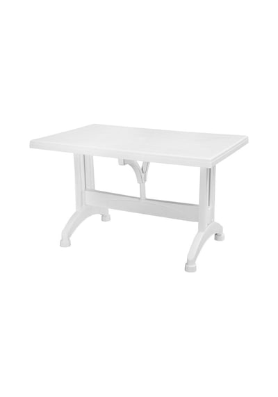 Omnipazar Mt-gf212 Prima Ancora Plastik Dikdörtgen Bahçe Balkon Masa 75x120 Cm Beyaz