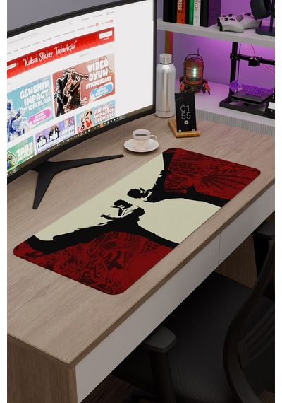 Yakuza Kaymaz Dikişli Kauçuk Oyuncu Mousepad V1 - 70x30 Xl Gaming Mouse Pad Fare Altlığı