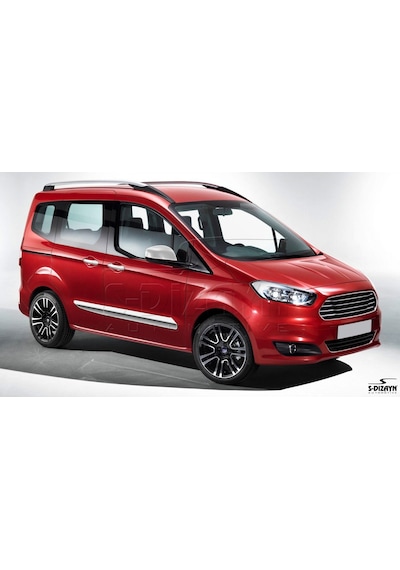 S-Dizayn Ford Courier Abs Krom Ayna Kapağı 2 Prç   2014-2017