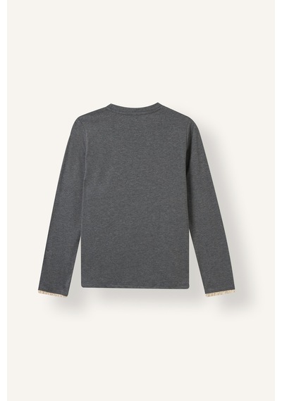 Defacto Slim Fit Bisiklet Yaka Uzun Kollu Penye Basic Tunik I2976ax26augr210 Gri-gr210