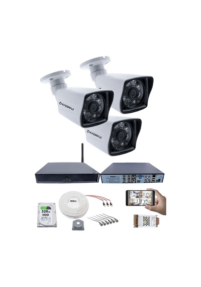 3 Kameralı Güvenlik Seti - 5mp Sony Seculens Kdj-3s-6al-kk-p-v1