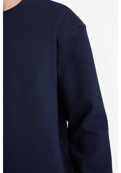 Defacto Boxy Fit Pike Sweatshirt E1519ax26spnv64 Lacivert-nv64
