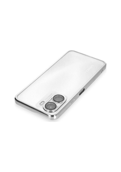 Gld-spt- Newface Vivo Y16 Kılıf Razer Lensli Silikon - Gümüş