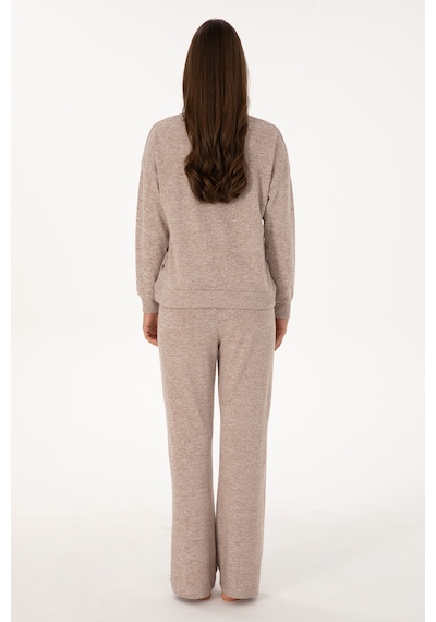 U.s. Polo Assn. Kadın Camel Pijama Takım 50318898-vr015 Camel