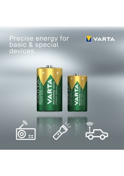 Ni-mh 3000mah C Tipi Şarjlı Pil 2'li Paket Güçlü Performans