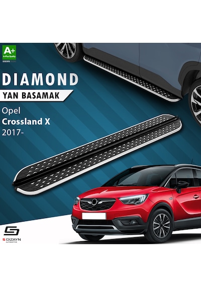 S-dizayn Opel Crossland X Diamond Krom Yan Basamak 173 Cm 2017 Üzeri
