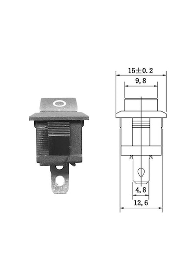 Alkatronik 2 Pin On Off Anahtar Switch Mini Buton 5a 220v Ac 10a 125v Kcd1