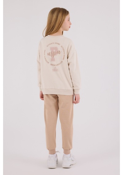 U.S. Polo Assn. U.s. Polo Assn Kız Çocuk Krem Eşofman Takımı Us2313-c-v2 KREM