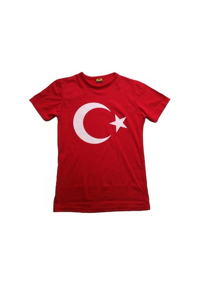 Salar Ticaret Çocuk Bayrak Tişört Ay Yıldızlı Tişört Pamuklu Kırmızı