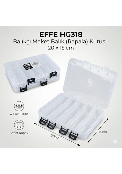 Effe Hg318 Balıkçı Maket Balık Rapala Kutusu 20x15cm