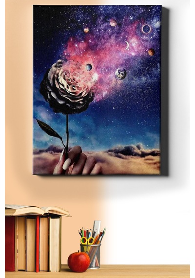 Webstyle Sayılarla Boyama Seti Kasnaklı Gül Ve Evren 40 X 50 Cm