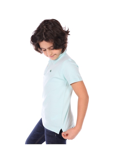 Toontoy Kids Toontoy Erkek Çocuk Polo Yaka Düğmeli Kısa Kollu Tişört Su Yeşili