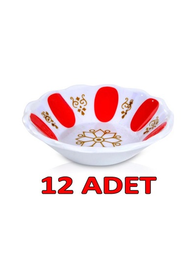 12 Adet Melamin Çay Tabağı Klasik Kahveci Bardak Altlığı