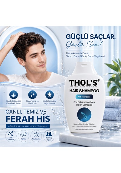 Thols Tb28 Saç Dökülmesine Karşı Bakım Şampuanı Tüm Saçlar Ve Günlük Kullanım 300 Ml Tüm Saç Tipleri