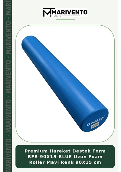 Premium Hareket Destek Form Bfr-90x15-blue Uzun Foam Roller Mavi Renk 90x15 Cm