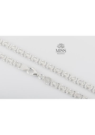 925 Ayar Gümüş Euro Kral Model Zincir Kolye 5,5 Mm