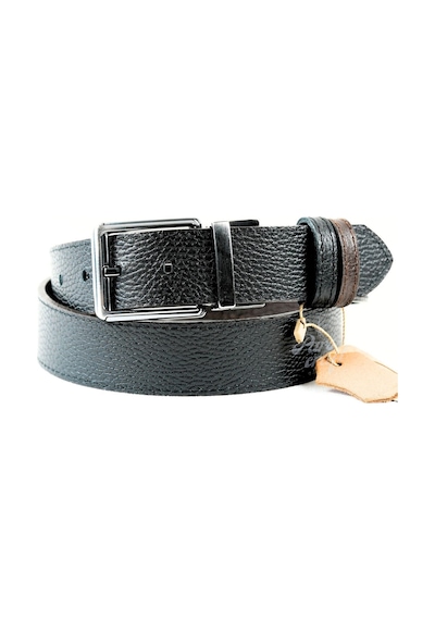 Parscraft Hakiki Deri Çift Taraflı Erkek Kemer 4 Cm Kahverengi - Siyah