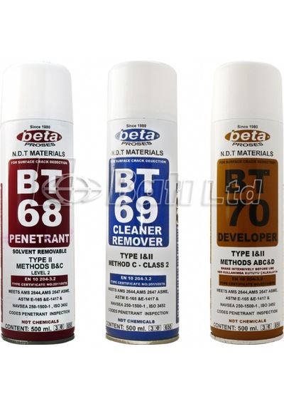 Beta Bt-68 Çatlak Muayene Penetrant Spreyi Çatlak Sprey