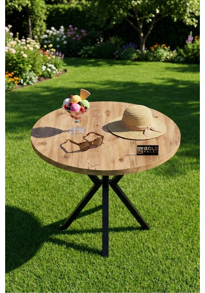 Mutfak Masası 4 Sandalyeli Set 90 Çap Yuvarlak Cafe Balkon Ofis Masa Yemek Takımı Teddy 9861 Antrast Gri