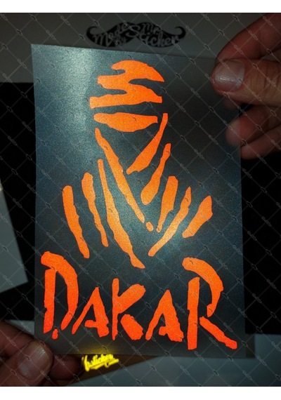 Bay Etiket Rfhlm56 Reflektif Dakar Sticker Kirmizi Renk
