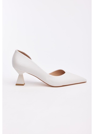 Derinet Kısa Topuk Saten Kadın Stiletto 001