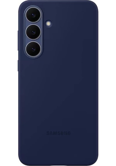 Samsung Uyumlu Galaxy S25 Fe Silikon Kılıf Koyu Mavi Koyu Mavi