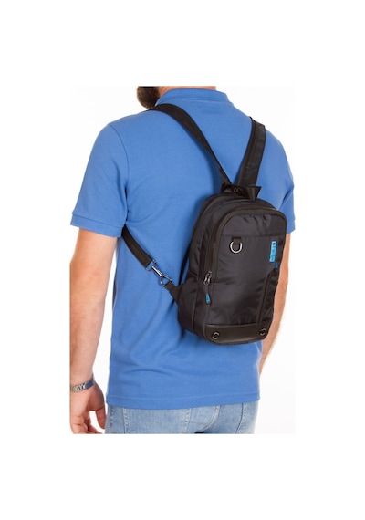 Newısh Polo Accessorıes Unisex Impertex Kumaş Suya Dayanaklı Omuz Ve Mini Sırt Çantası Siyah