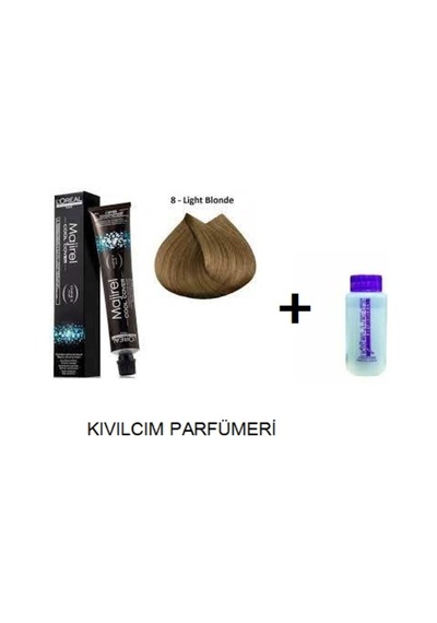 Majirel Cool Cover 8 Koyu Sarı Saç Boyası + Oksidanı