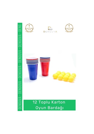 Oyunbardağı Renkli Büyük Boy Bira Kupası Karton Set Eğlenceli Aktivite Parti 12 Toplu Oyun Bardağı Çok Renkli