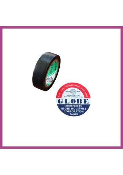 Gees Global Globe İzole Bant Elektrik Kablo Bantı 19mm Siyah Gbzs