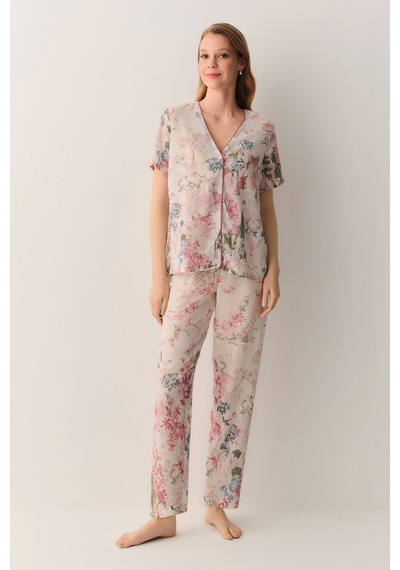 Suwen Talia Gömlek Yaka Pijama Takımı Sh26553660b846 Çok Renkli