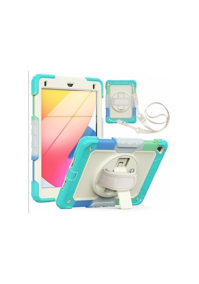 Apple Uyumlu iPad 5. Nesil 9.7 Kılıf Renkli Strap Zırh Case 2017 A1822