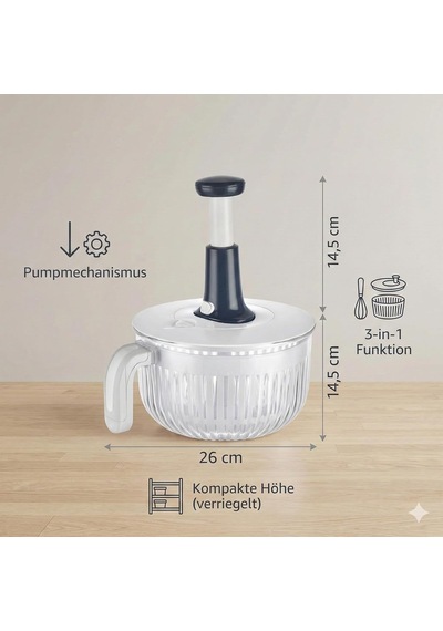 Vip Ahmet Chef Çok Amaçlı Mutfak Seti Mikser + Salata Kurutucu + Ayran Çırpıcı