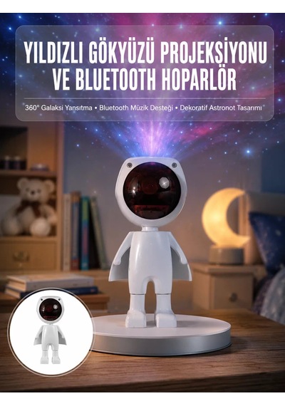 Northcity Gün Batımı Astronot Işık Arka Plan Projektör - Yeni Nesil Enerji Tasarruflu Gece Lambası
