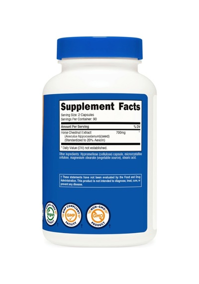 Nutricost Horse Chestnut Extract 700 Mg Per Serving, 180 Caps...