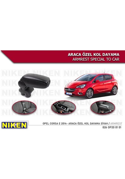 Opel Corsa E 2014- Araca Özel Kol Dayama Siyah (546832506)