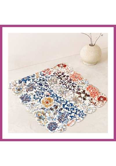 Gees Global Dikdörtgen Kaydırmaz Su Emici Banyo Paspası 70x34 Cm Gbzs Çok Renkli