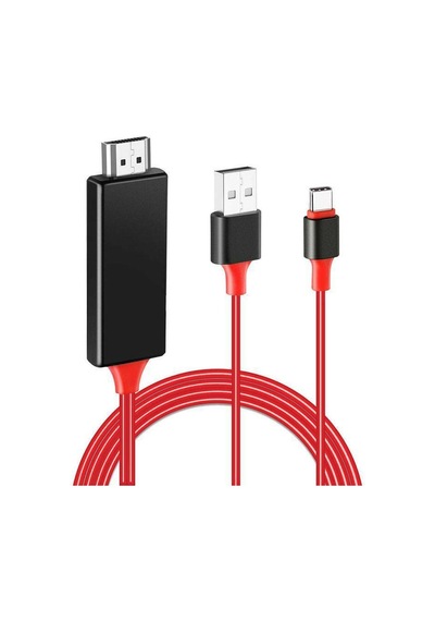 Th+usb Type-c To Hdmı + Usb 2 Metre Kablo 4434