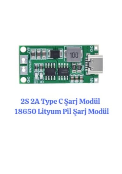 2s 2a Type C Şarj Modülü 18650 Lityum Pil Şarj Modülü