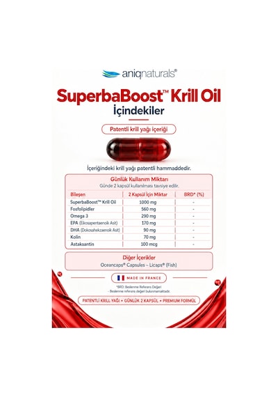 Aniqnaturals Superbaboost Krill Yağı Oil 300 Licaps