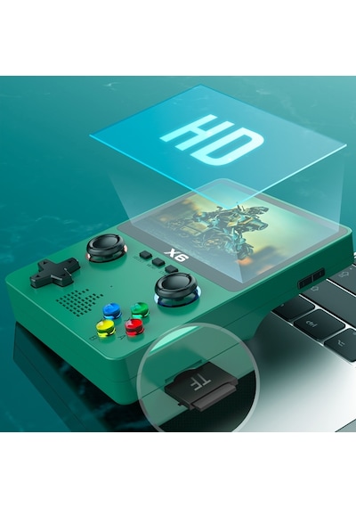 Cbtx X6 HD 3.5'' Ekran El Oyun Konsolu Dahili Video Oyunları Makinesi Çift Joystick