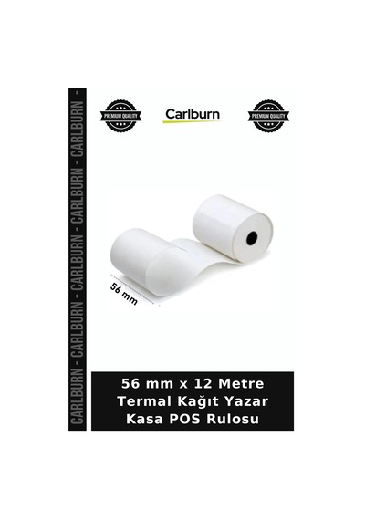 Özel Üretim 56x12 Rulo İşyeri Malzemeleri 56 Mm X 12 Metre Termal Kağıt - Yazar Kasa Pos Rulosu