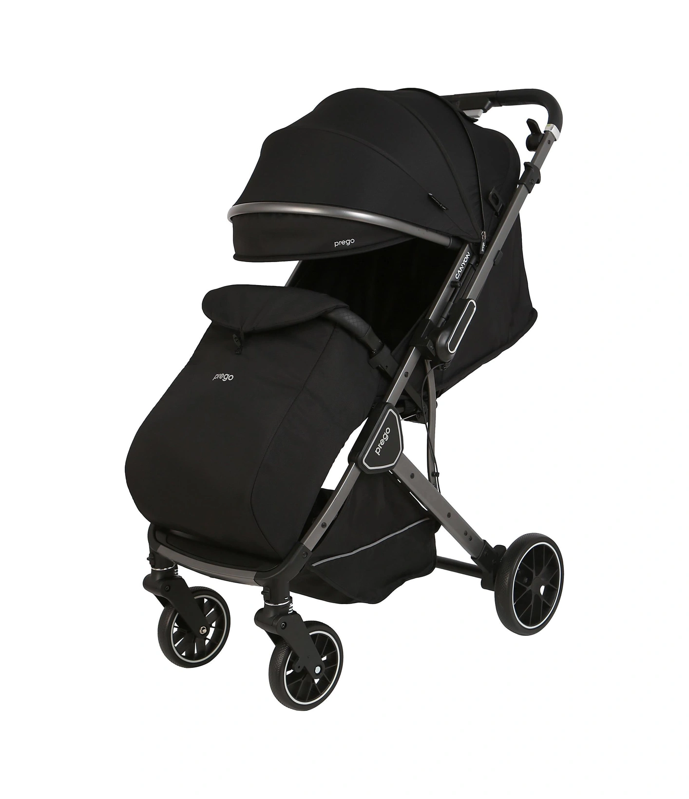 Prego Canyon Koldan Çift Yönlü Kabin Boy Bebek Arabası Siyah