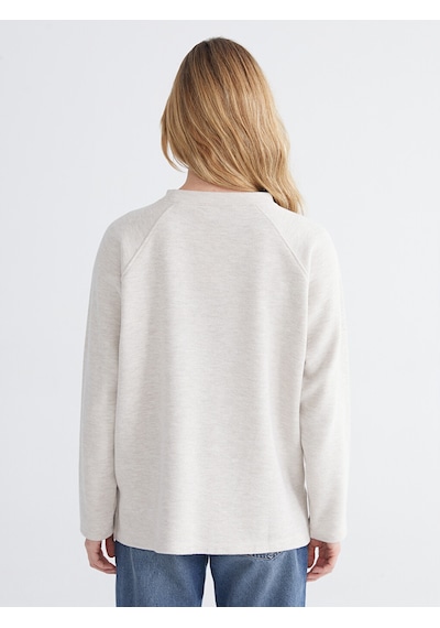 Lcw Comfort Bej Bisiklet Yaka Kadın Sweatshirt
